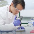 Dr Kevin M. Koo in a research lab. Researchers are hoping to make targeted alpha therapy more precise and effective. 